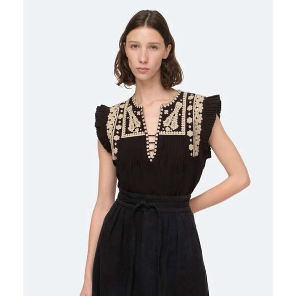 Sea NY Holly Tank  in Black/Cream Size S / NWOT - Picture 3 of 7